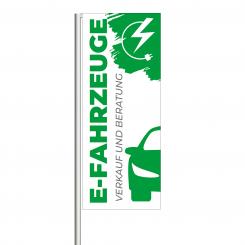 Flag "E-Fahrzeuge" green/white 