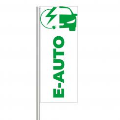 Fahne "E-Auto", 120 x 300 cm 