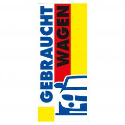 Flag "Gebrauchtwagen" yellow/ blue/red 