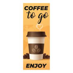 Fahne "Coffee to Go" 120 x 300 cm 