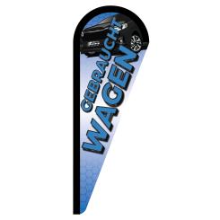 Surf banner "Gebrauchtwagen" blue/white 