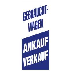 Flag "Ankauf - Verkauf", 150 x 400cm 