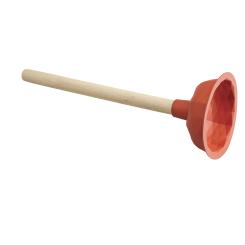 Drain cleaner with wooden handle 