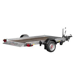 Low-loader motorcycle trailer – braked & hydraulic 