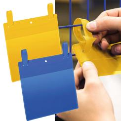 Grid box pocket with A5 landscape flap, yellow, 50 piece 