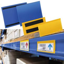 Magnetic label pockets, different sizes, 50 piece 