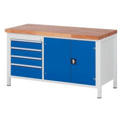 Werkbank mit 4 Schubladen 1 Werkzeugfach 1 Fachb. 