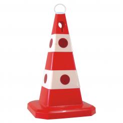 Traffic Cone, large reflectors, red, add. foot red