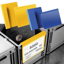 Label pcket with fold A4 landscape, yellow, 50 piece 