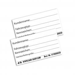 Labels for tire tags, 100 piece 