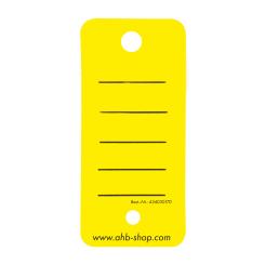 Key Tag PP, yellow, box, 250 piece yellow