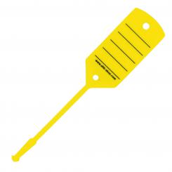 Schlüsselanhänger "PP 0,45", gelb, inkl. 2 Stifte, 200 Stück 