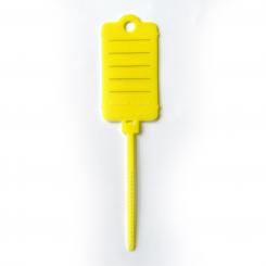 Schlüsselanhänger mit Kabelbinderverschluss, gelb, 200 Stück gelb