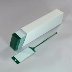 PP-Schlüsselanhänger grün/weiß, 100 Stück grün / weiß