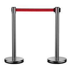 Barrier post made of stainless steel 