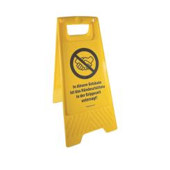 Warnschild "Händeschütteln untersagt!" Händeschütteln untersagt!