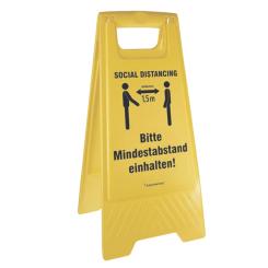 Warnschild "Bitte Mindestabstand einhalten!" Bitte Mindestabstand einhalten!