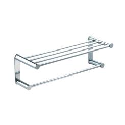 Towel rack with shelf – chrome-plated 