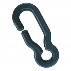 Connector for plastic chain, black, 2 piece black