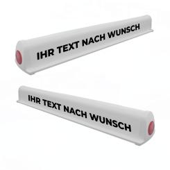 Parkplatzbegrenzung weiß, Text nach Wunsch 90cm 