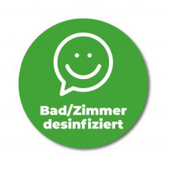 Sticker "Bad/Zimmer desinfiziert", 250 piece 