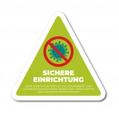 Sticker "Sichere Einrichtung" 