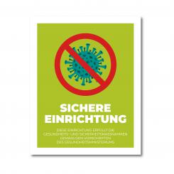 Sticker "Sichere Einrichtung" 