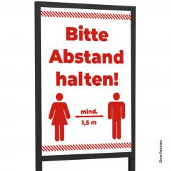 Display "Abstand halten" 