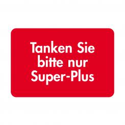 Kundendienst-Aufkleber "Super plus tanken", 250 Stück 