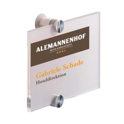 Türschild Acryl, 148 x 148mm 