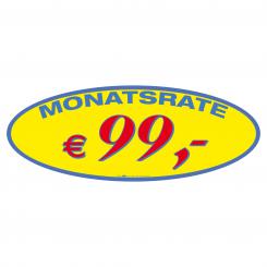 Monatsratensticker blau/gelb/rot 