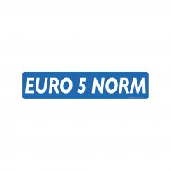 Miniletter "Euro 5 Norm", blau/weiß 