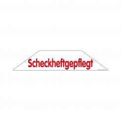 Trapez-Sticker "SCHECKHEFTGEPFLEGT" 