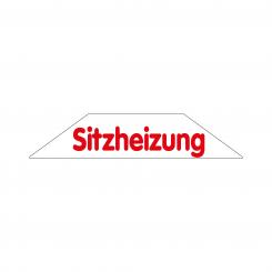 Trapez-Sticker "SITZHEIZUNG" 