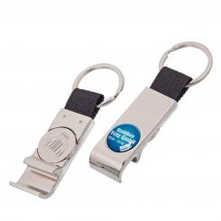 Key Fob, metal with nylon strip 