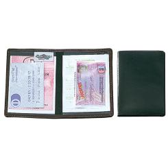 Ausweistasche Bonded Leder schw. 