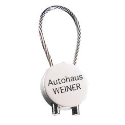 Schlüsselanhänger aus Messing mit Drahtschlaufe 