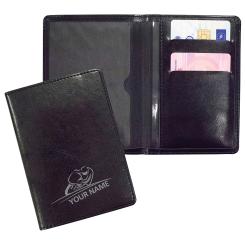 ID card holder, made of imitation leather, black 