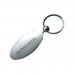 Key Fob, metal, shiny 