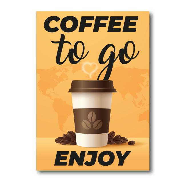 Plakat "Coffee to go", DIN A0