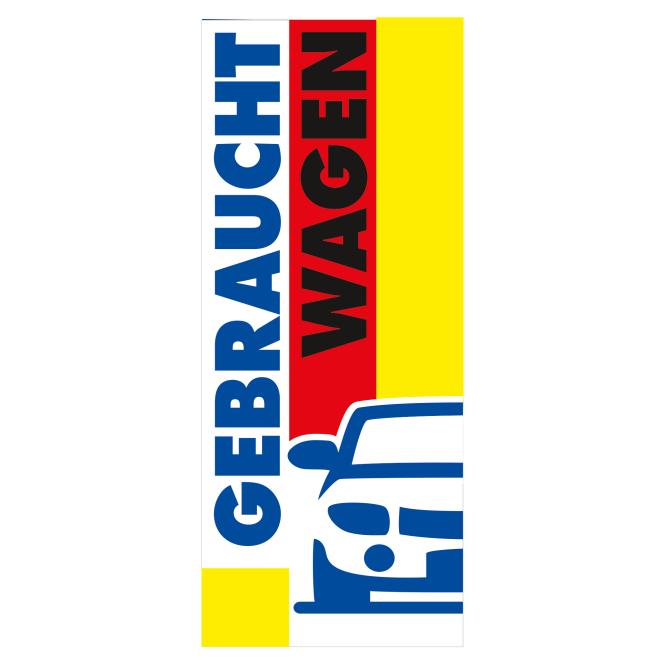 Fahne "Gebrauchtwagen", 150 x 400cm