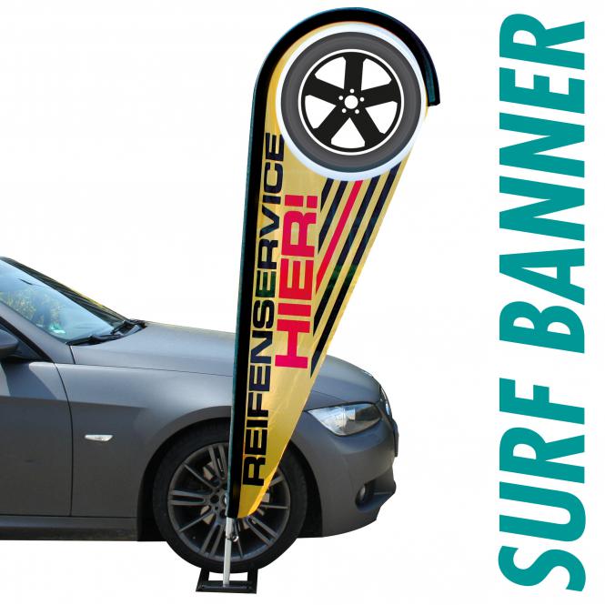 Surf Banner mit Ihrer Werbung