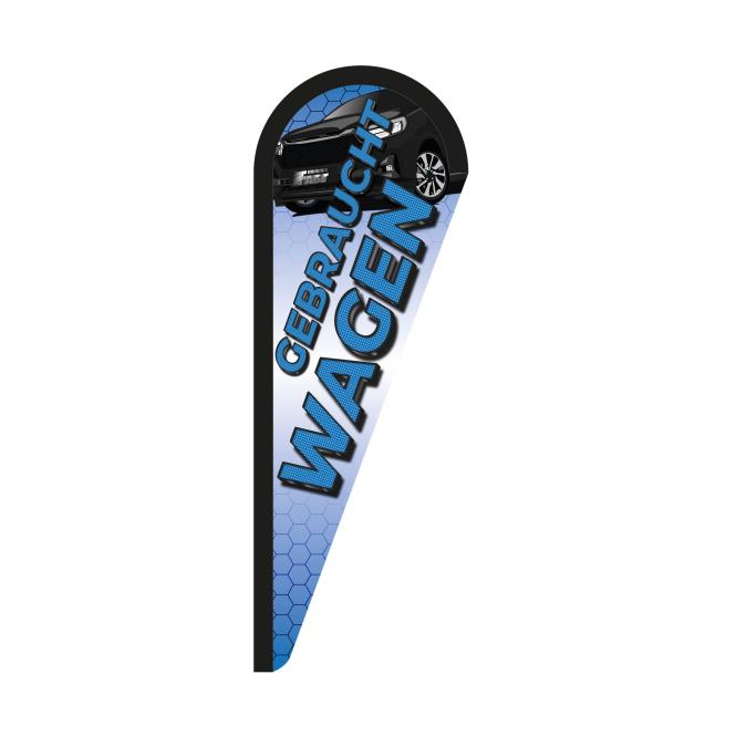 Surf banner "Gebrauchtwagen" blue/white