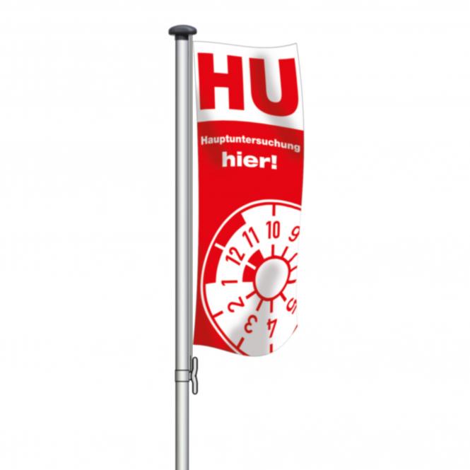 Flag "Hauptuntersuchung" red/white