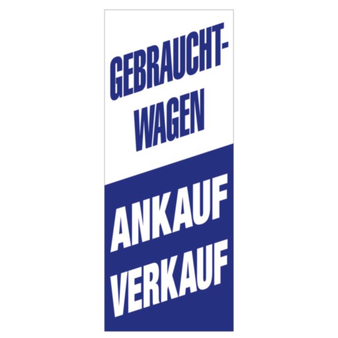 Flag "Ankauf - Verkauf", 150 x 400cm