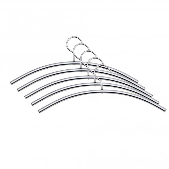 Clothes Hanger 5 pcs., aluminum silver