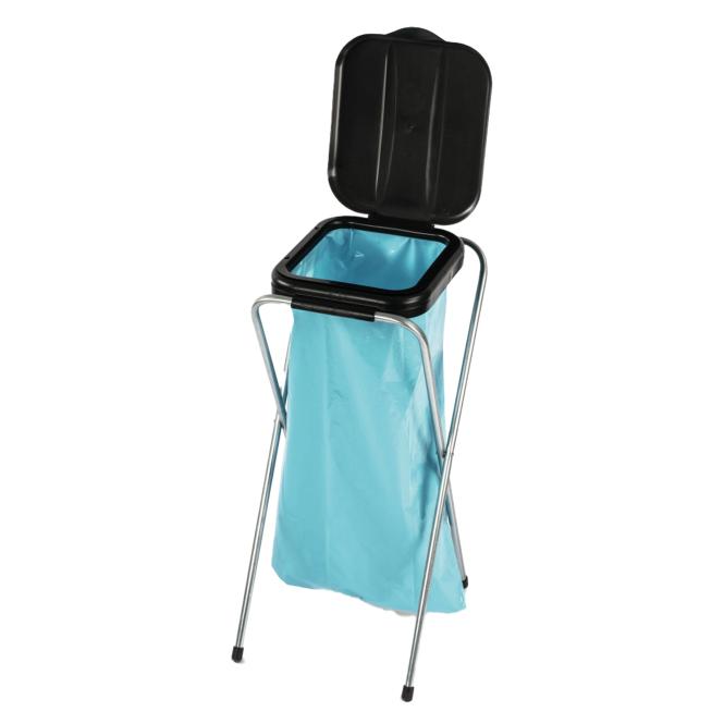 Garbage bag stand 1-fold stand with metal legs