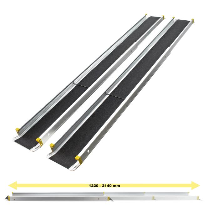 Aluminum telescopic ramps – set of 2