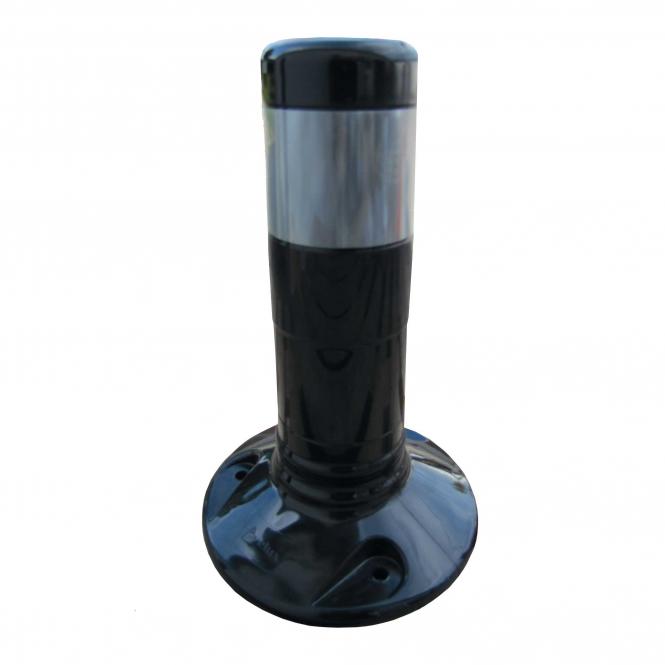 Flexipfosten, schwarz, m. silber Streifen | 300 mm