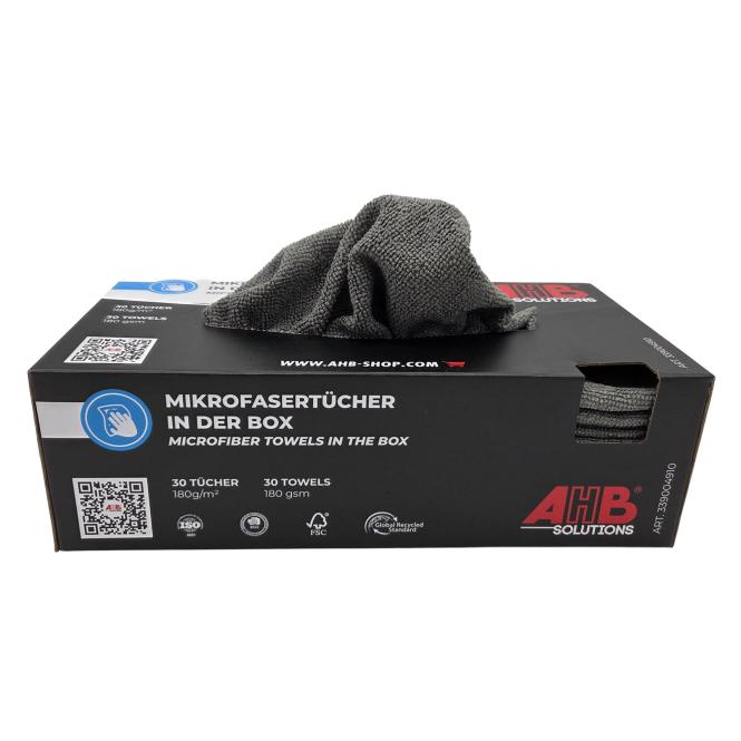 microfibre cloths, grey